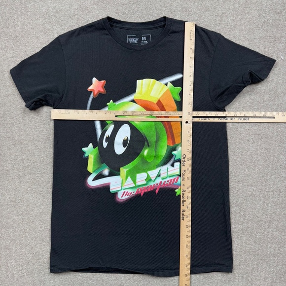 CVLA Looney Tunes Mens Shirt Black Medium Short Sleeve Marvin The Martian Adults - Picture 3 of 6
